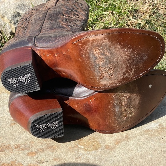 ✨️Dan Post Leather Riveted Cowboy Boots! - Picture 7 of 14